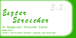 eszter streicher business card